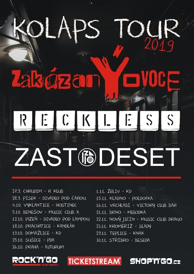 ZAKÁZANÝ OVOCE, RECKLESS A ZASTODESET VYJÍŽDĚJÍ NA SPOLEČNÉ TURNÉ