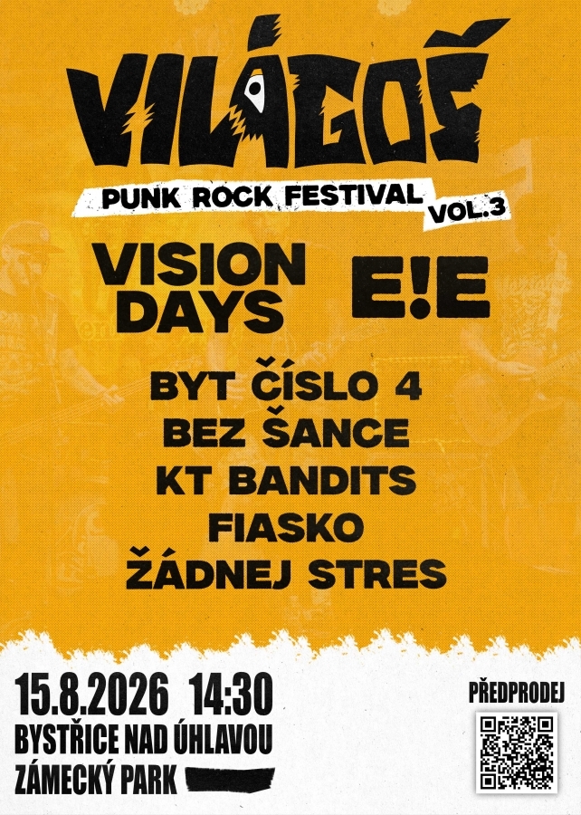 Vystoupí:
E!E
Vision Days
Byt číslo &hellip;