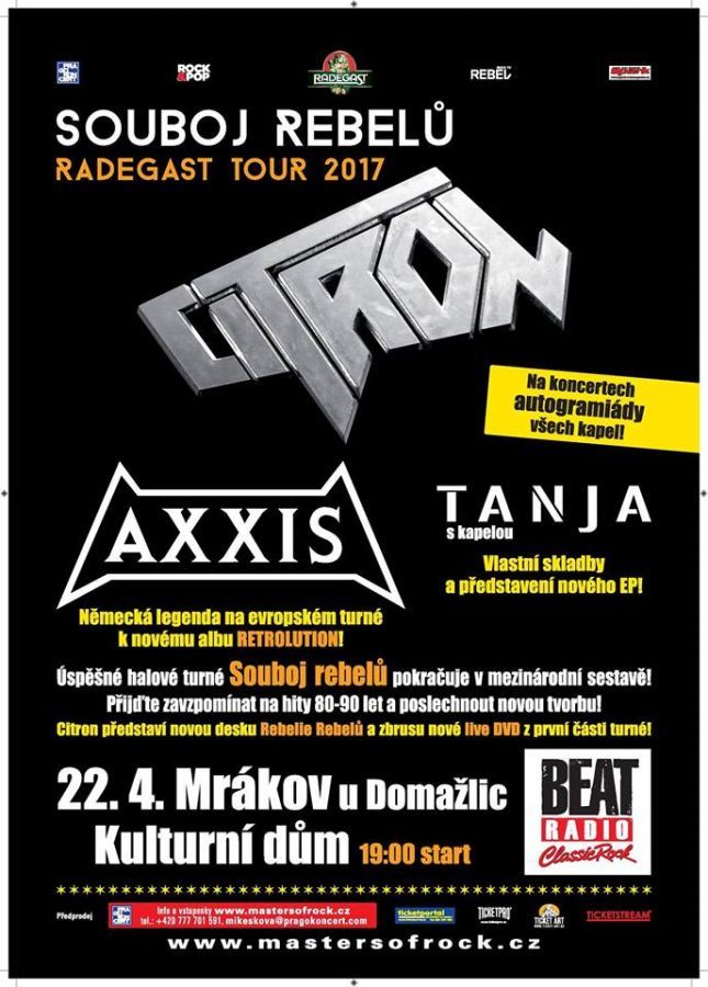 Citron - Souboj Rebelů Radegast Tour 2017 v KD Mrákov!