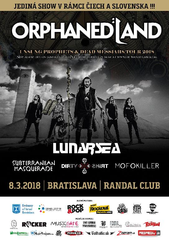 Nepřehlédněte, ORPHANED LAND + speciální hosté 8.3. 2018   v Bratislavě
