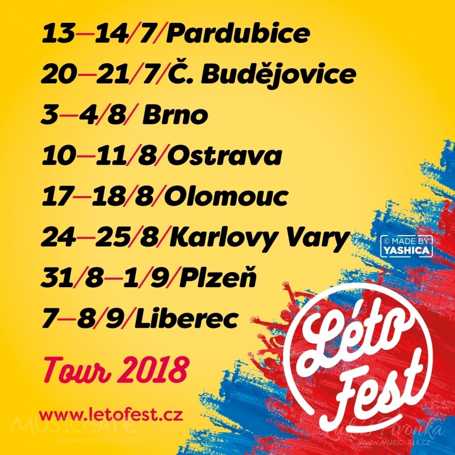 Druhý ročník Létofestů přiveze do osmi měst dva dny té nejlepší československé hudby.