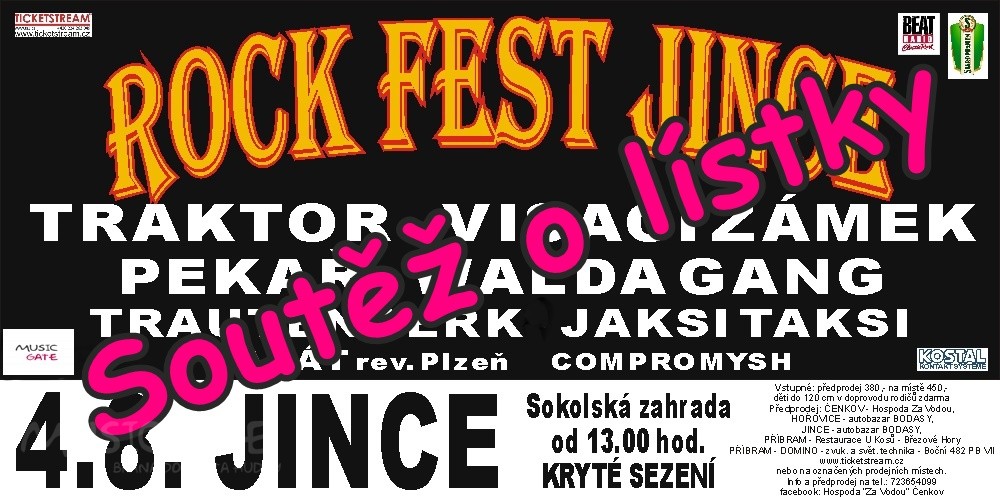 Soutěž o lístky na Rockfest Jince 2018