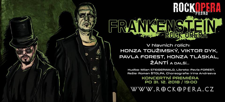 Frankenstein udeří v RockOpeře Praha aneb silvestrovská koncertní premiéra se blíží