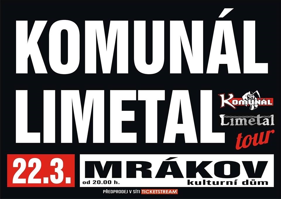 Komunál a Limetal v rámci společné tour odstartují novou sezónu sálu KD Mrákov u Domažlic!