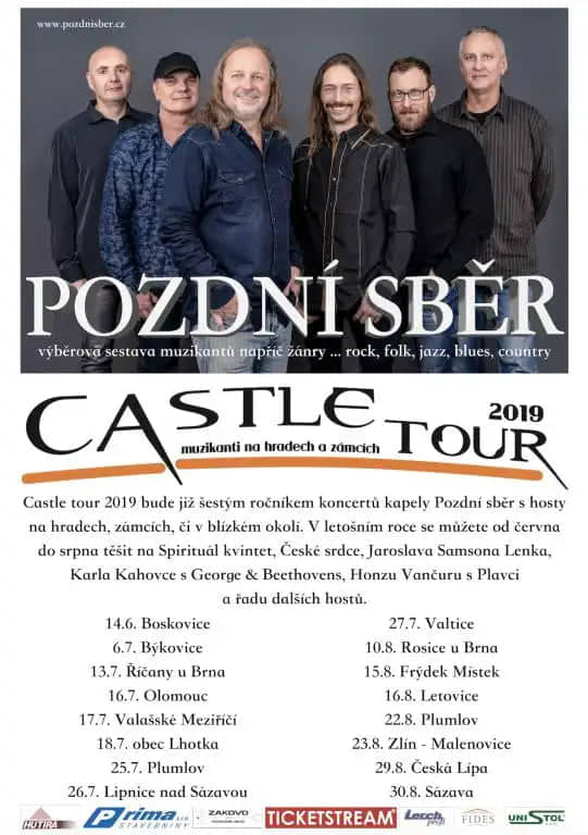 Castle tour 2019 kapely Pozdní sběr