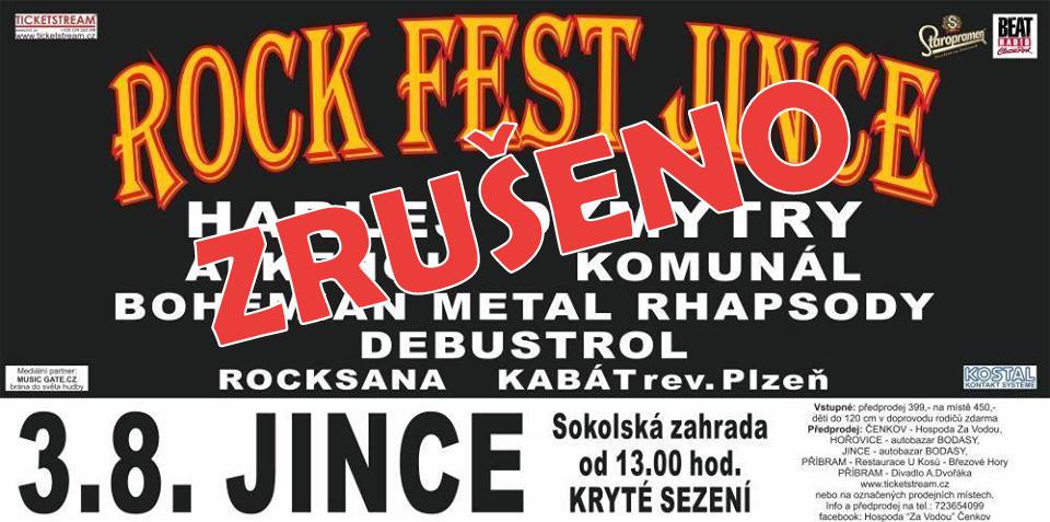 Rock Fest Jince 2019 JE ZRUŠEN!