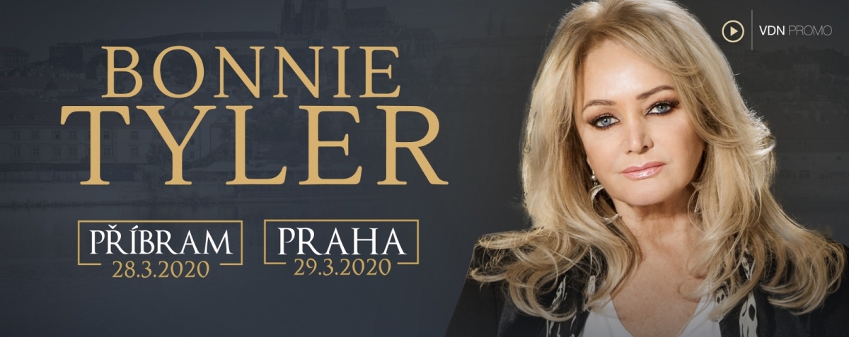 Legendární zpěvačka Bonnie Tyler míří do Prahy a Příbrami.