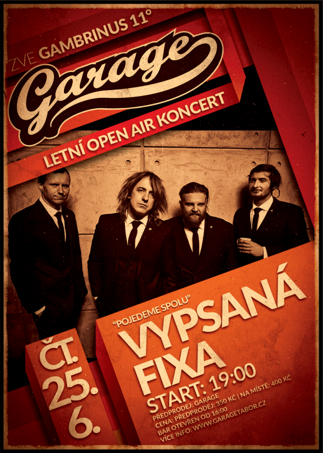 Každý čtvrtek v Táboře. První koncert Vypsaná Fixa už 25. 6. 2020