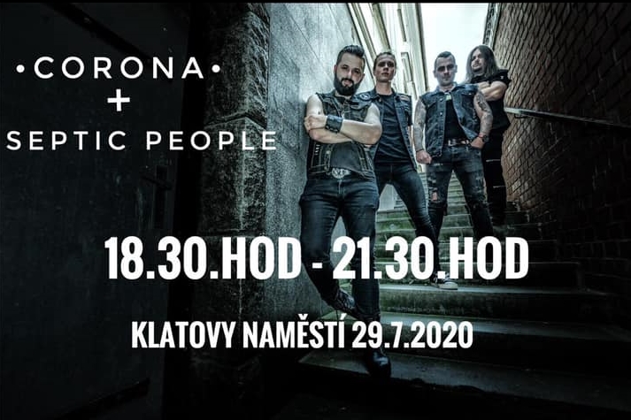 V rámci letních koncertů se na náměstí v Klatovech představí Corona s hostem Septic People