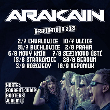 Poslední zastávkou Respiratour 2021 metalového Arakainu se stane zámek Zelená Hora
