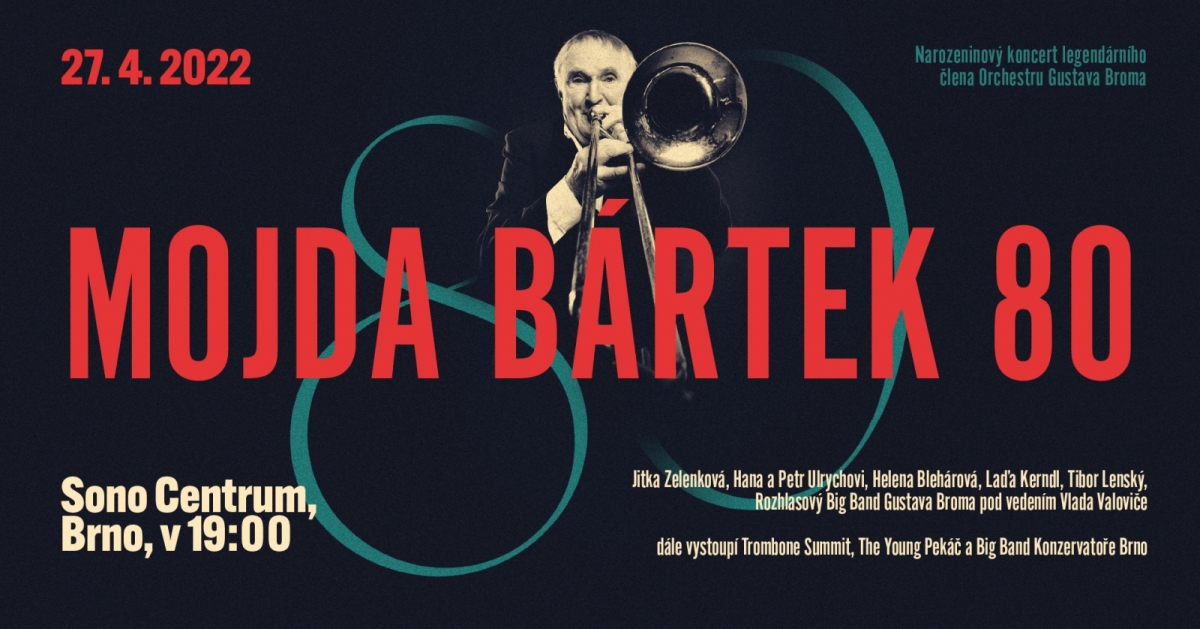 Sólista původního ansámblu Orchestru Gustava Broma Mojda Bártek oslaví 80 let koncertem