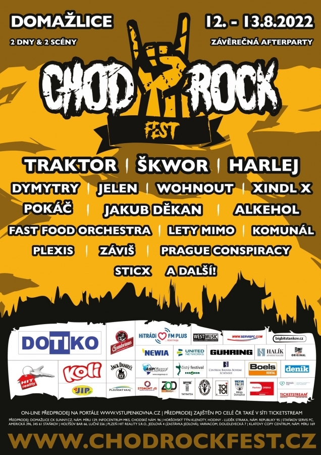 Chodrockfest 2022 aneb oblíbená plážová párty nabídne nabitý program českých, nejen rockových hvězd!