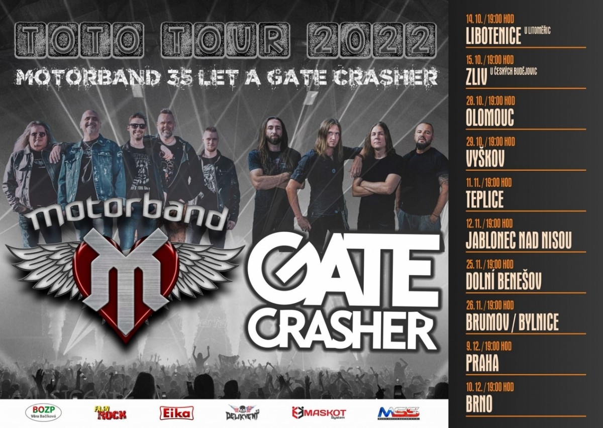 V půli října MOTORBAND vyráží na společné turné s GATE CRASHER