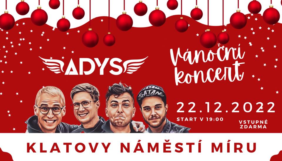 S rokem 2022 se Adys rozloučí na klatovském náměstí vánočním koncertem