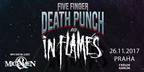 In Flames a Five Finger Death Punch míří do Prahy