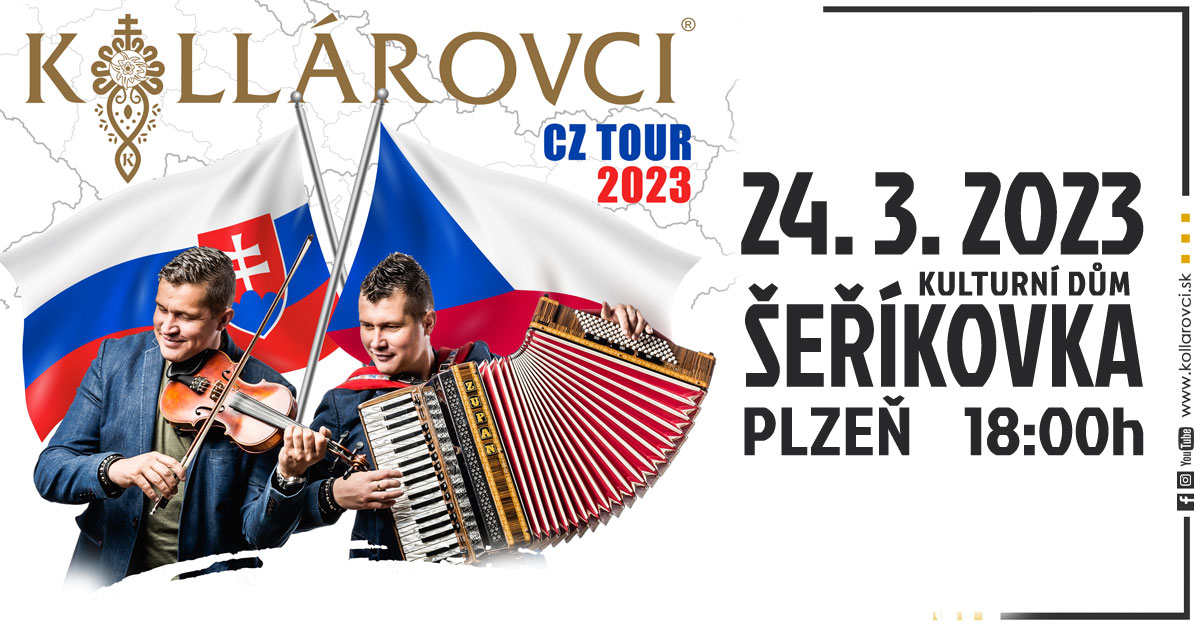 Oblíbení Kollárovci svou energickou muzikou v rámci CZ Tour 2023 potěší plzeňskou Šeříkovku