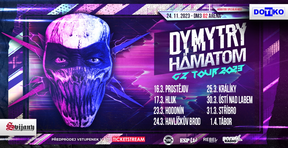 Dymytry a Hämatom vyráží na turné CZ tour 2023 aneb maskovaní bouřliváci opět na jedné scéně i ve Stříbře!