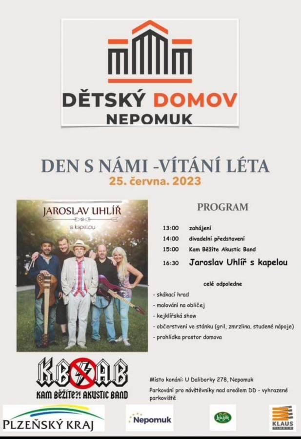 Každoroční akce Dětského domova Nepomuk nabídne divadlo i muziku