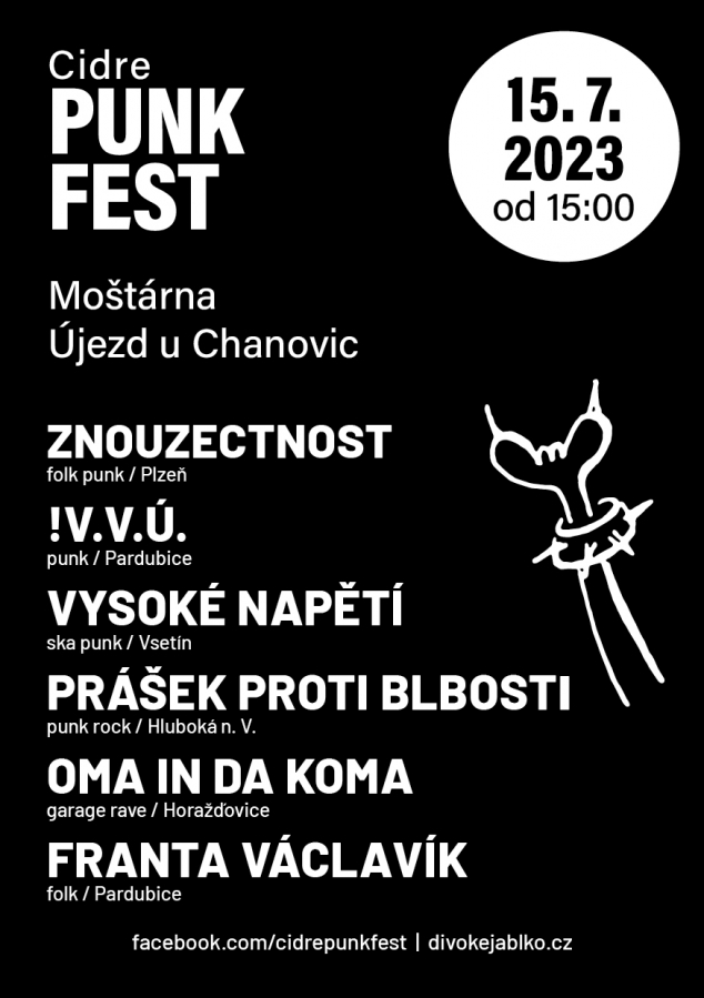 Již po šesté v řadě ožije nádvoří Moštárny v Újezdu u Chanovic akcí s názvem Cidre Punk Fest