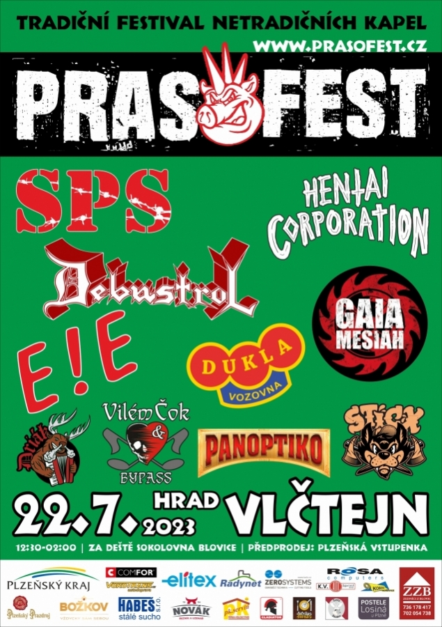 Výroční desátý ročník Prasofestu nabídne multižánrový line-up, každý z hostů si najde to své