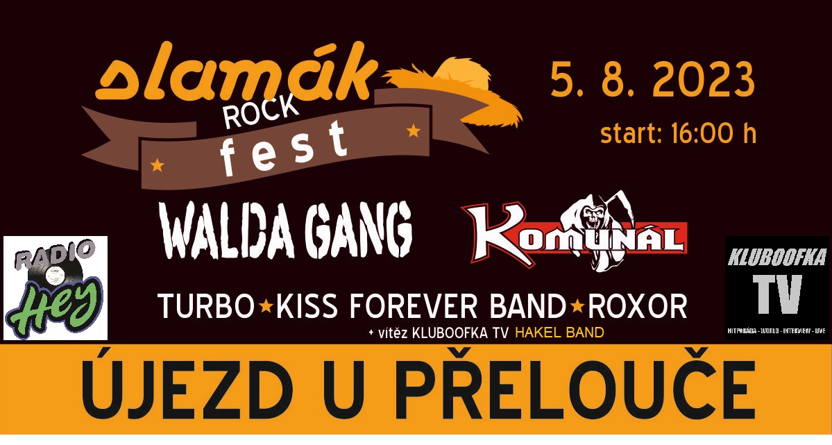 SLAMÁK ROCK FEST 2023 startuje 5. srpence od 16:00!