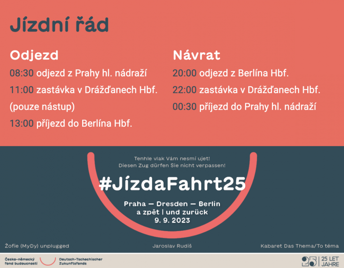 Z Prahy do Berlína vyrazí speciální kulturní vlak. Jízdu zpříjemní kapela MYDY a Jaroslav Rudiš