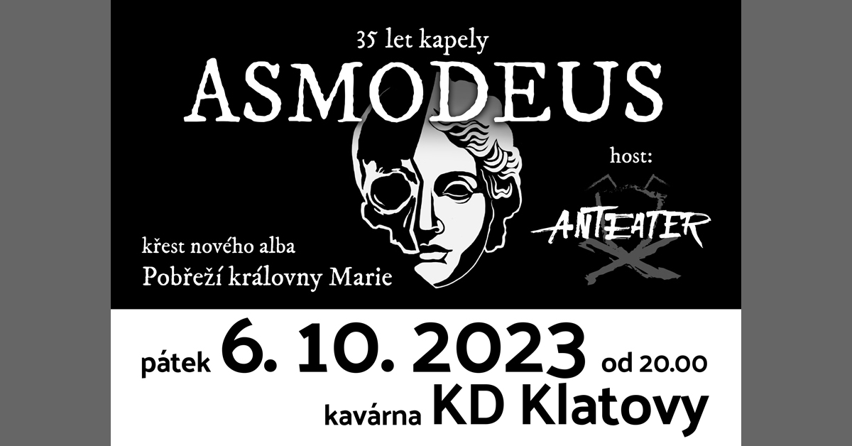 Klatovský Asmodeus pokřtí na domácí půdě nové album Pobřeží královny Marie