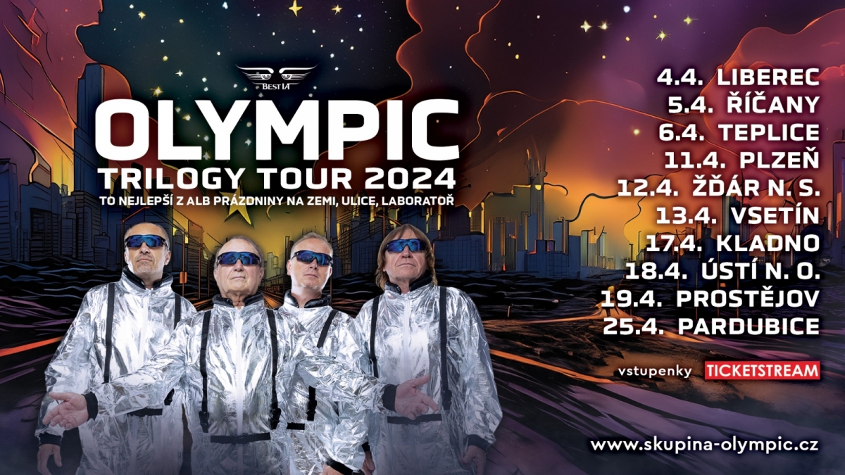 Legendární Olympic v rámci svého unikátního turné  Trilogy Tour 2024 zamíří i do Plzně!