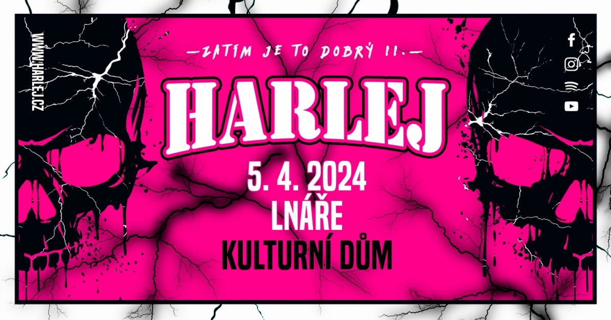 Druhé kolo republikové tour Harlejů si první dubnový pátek udělá zastávku v KD Lnáře