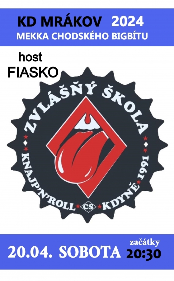 Zvlášňý škola a Fiasko rozjedou svou punkrockovou jízdu v KD Mrákov!