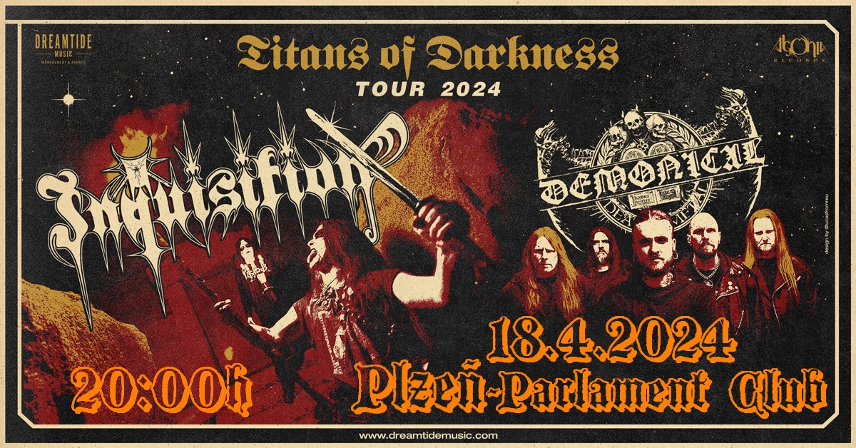 Jedinou zastávkou evropského Titans of Darkness Tour 2024 se v České republice stane plzeňský Parlament Club!