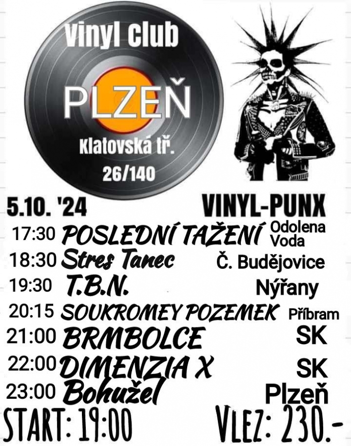 Ve Vinylu pojede pogo, akce s názvem Vinyl-Punx láká výběrovým programem