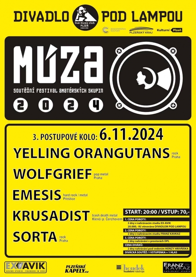 Múza 2024 v plzeňské Lampě – 3. vyřazovací kolo bude odstartováno již ve středu!