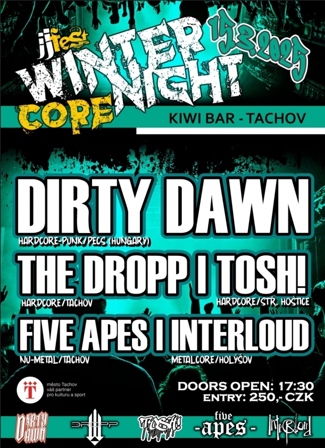 Metalová akce JJ Fest Winter Core Night nenechá v tachovském Kiwi Baru kámen na kameni
