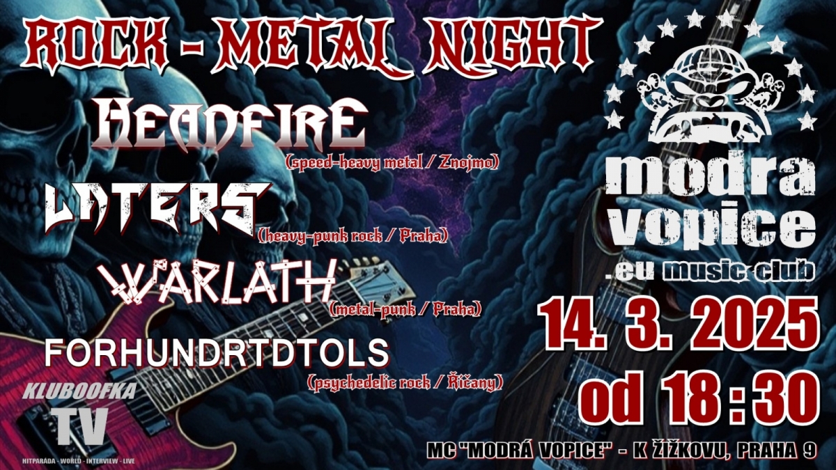 METALOVÝ NÁŘEZ v MODRÉ VOPICI