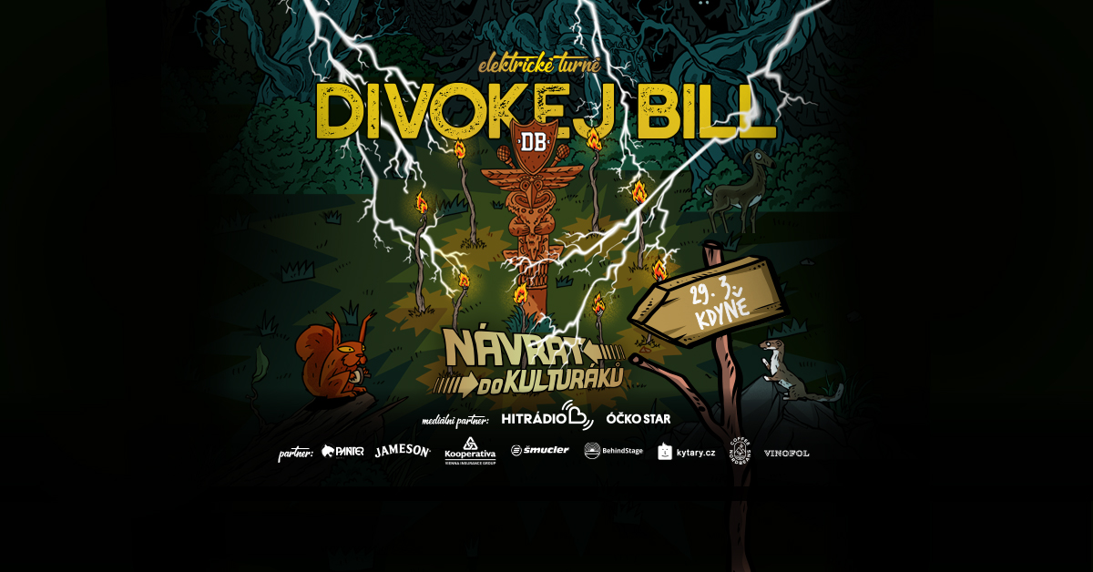 Návrat do kulturáků – elektrické turné Divokýho Billa bude mít zastávku ve Kdyni
