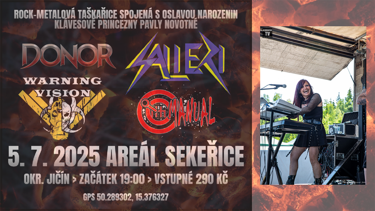 Rock-metalová noc v Sekeřicích: Oslavte narozeniny Pavly Novotné naplno
