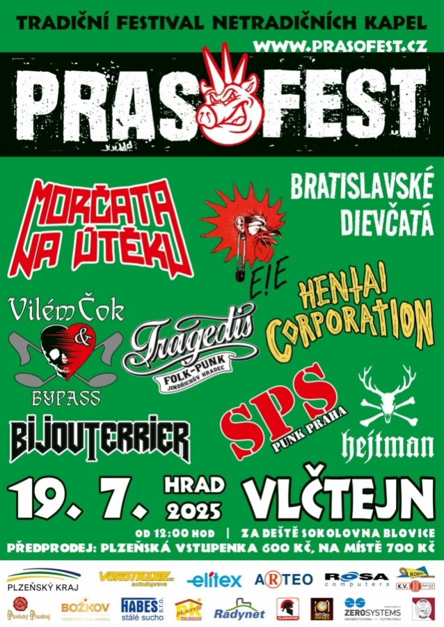 Dvanácté pokračování Prasofestu nabídne multižánrový program s top českými a slovenskými jmény