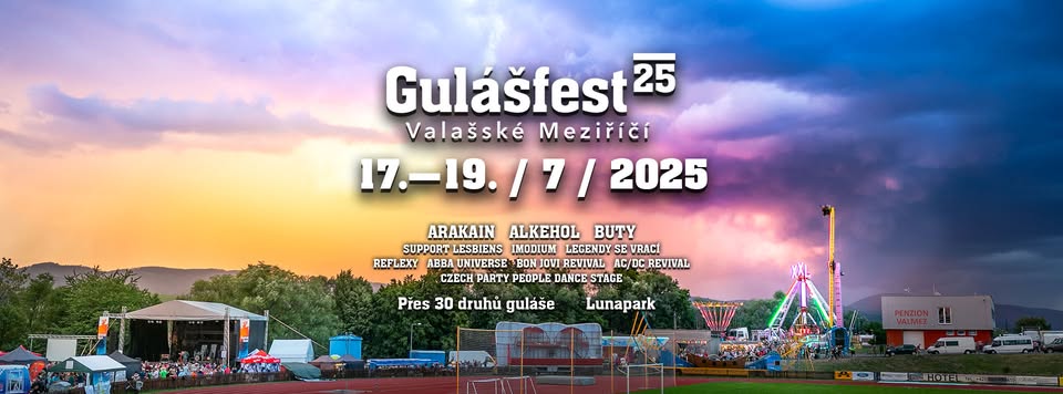 Gulášfest 2025 ve Valašském Meziříčí: 3 dny plné hudby, chutí a zábavy
