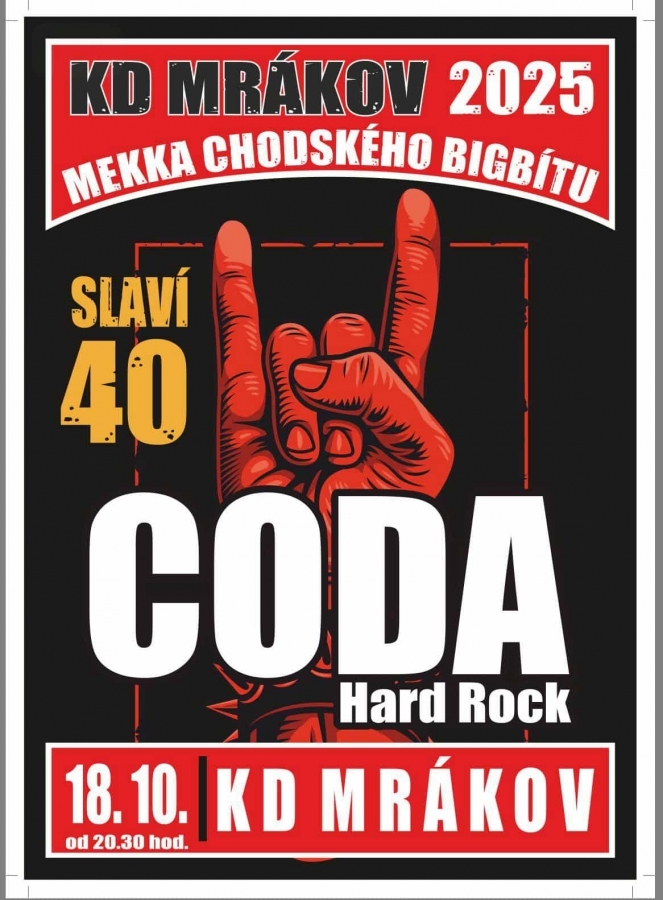 Legendární Coda oslaví 40 let exkluzivním čtyřhodinovým setem v Mrákově!
