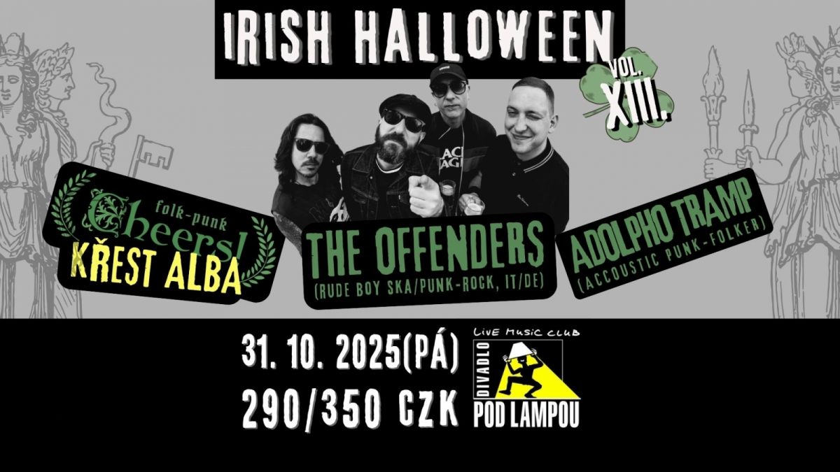 Irish Halloween párty vol. 13 láká do Lampy mezinárodním lineupem