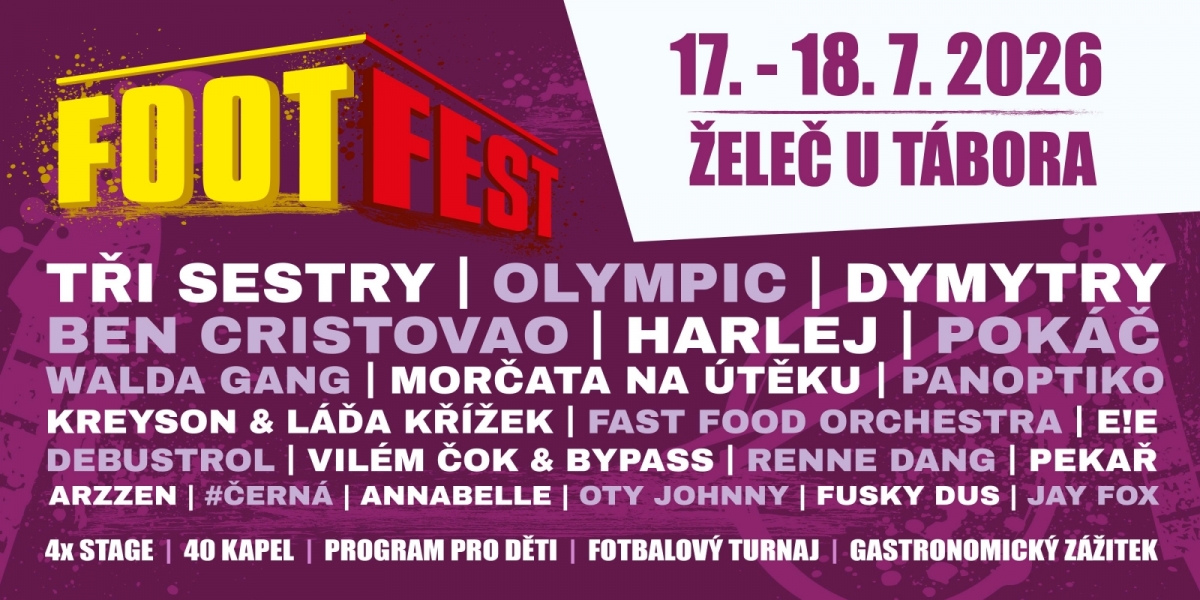Footfest 2026 přináší velká jména a nezapomenutelné zážitky.