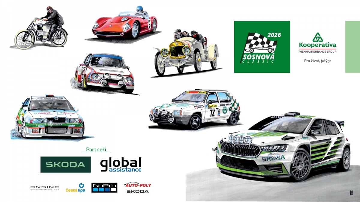 SOSNOVÁ CLASSIC 2026 přiveze na trať historii motorsportu i oslavu 125 let Škoda Motorsport