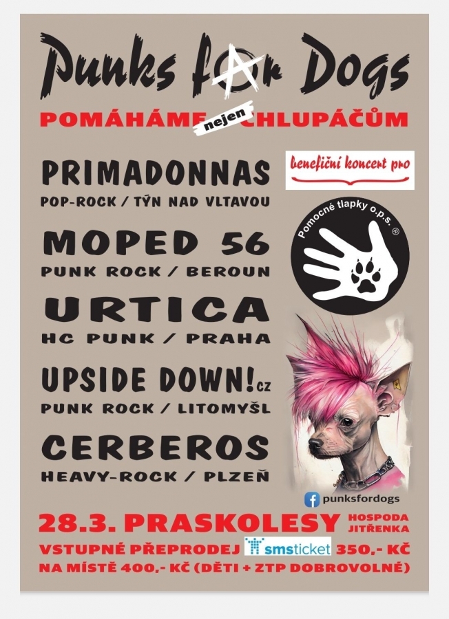 Multižánrový festival Punks for Dogs mění místo konání – letos si jej hosté užijí v KD Praskolesy