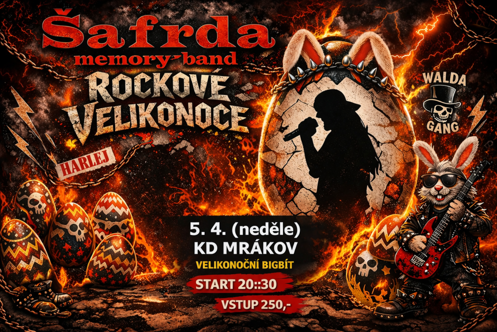 Šafrda memory band svou bigbítovou pomlázkou potěší KD Mrákov!