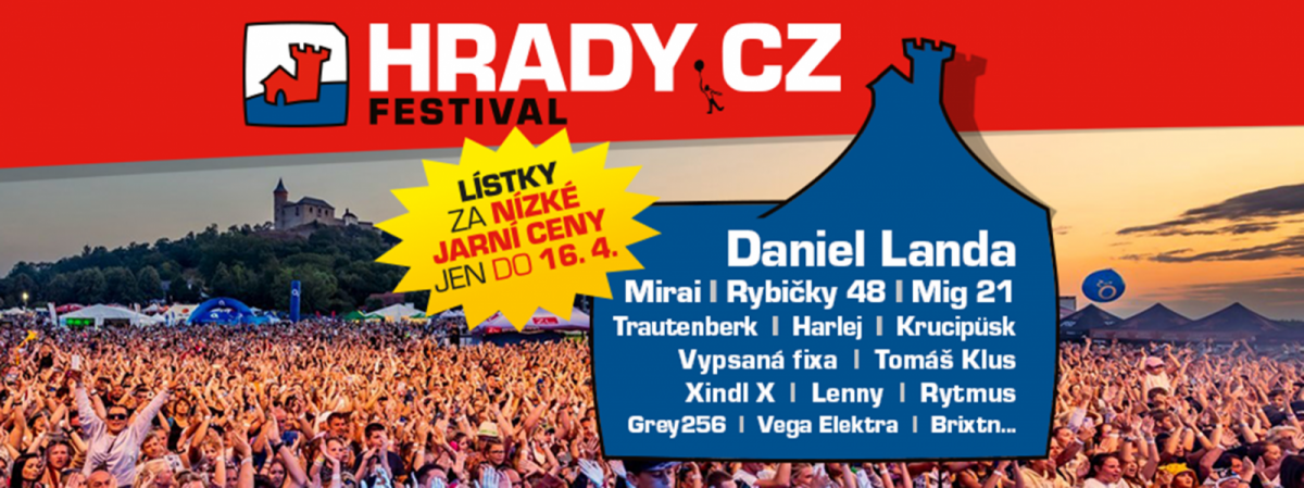 Festival Hrady CZ vstoupí do třetí dekády s Mirai, Landou i Mig 21, poprvé bude v Hluboké nad Vltavou