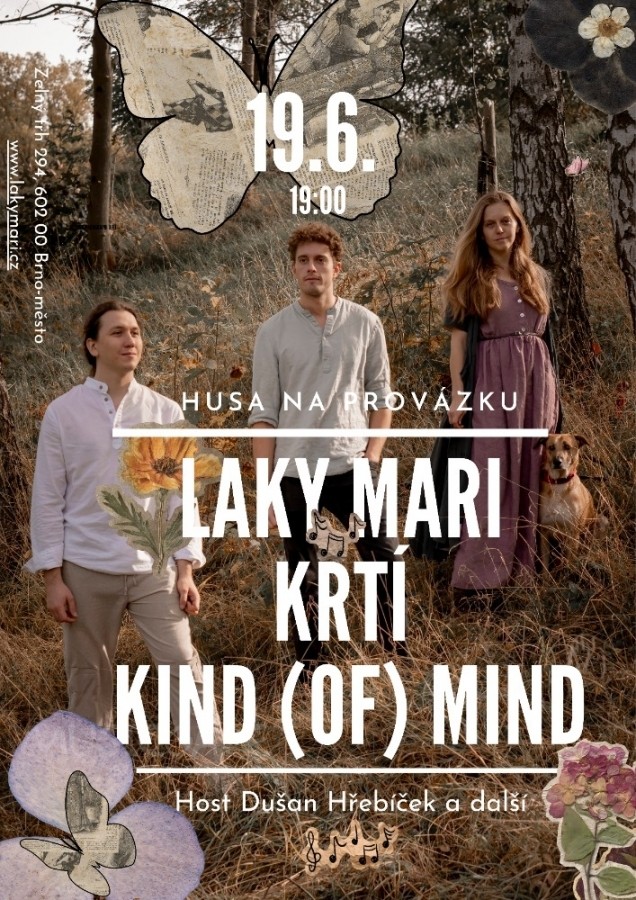Třebíčská kapela Laky Mari vydává nové album Kind (of) mind. Srdečně zveme na křest.