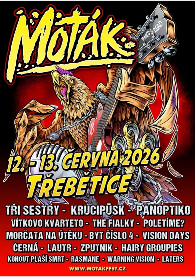 Motákfest 2026: Největší ročník v historii. Poprvé dvoudenní, s pivním minifestem a rekordním line-upem