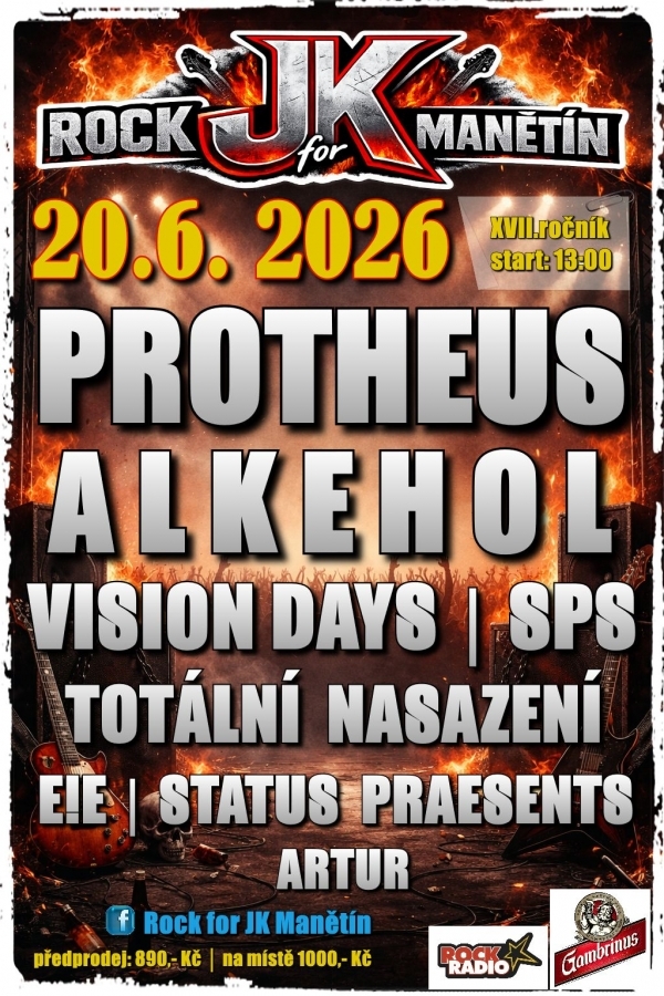 Rock for JK Manětín vol. XVII bude mít speciálně sestavený lineup – punk, rock i metal v té nejvyšší kvalitě