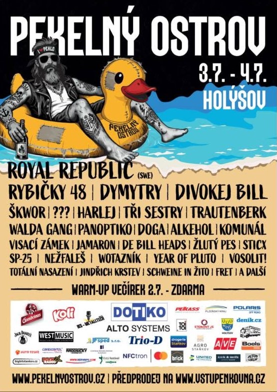 Pekelný ostrov odtajnil line-up i řadu novinek! Bude Traktor, rybník s molem a pláží i stage nových talentů